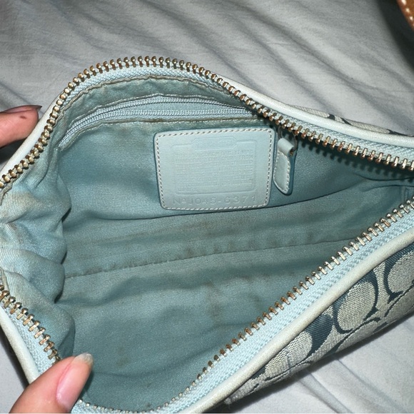 Coach Mint Blue East West Bag - Picture 7 of 7